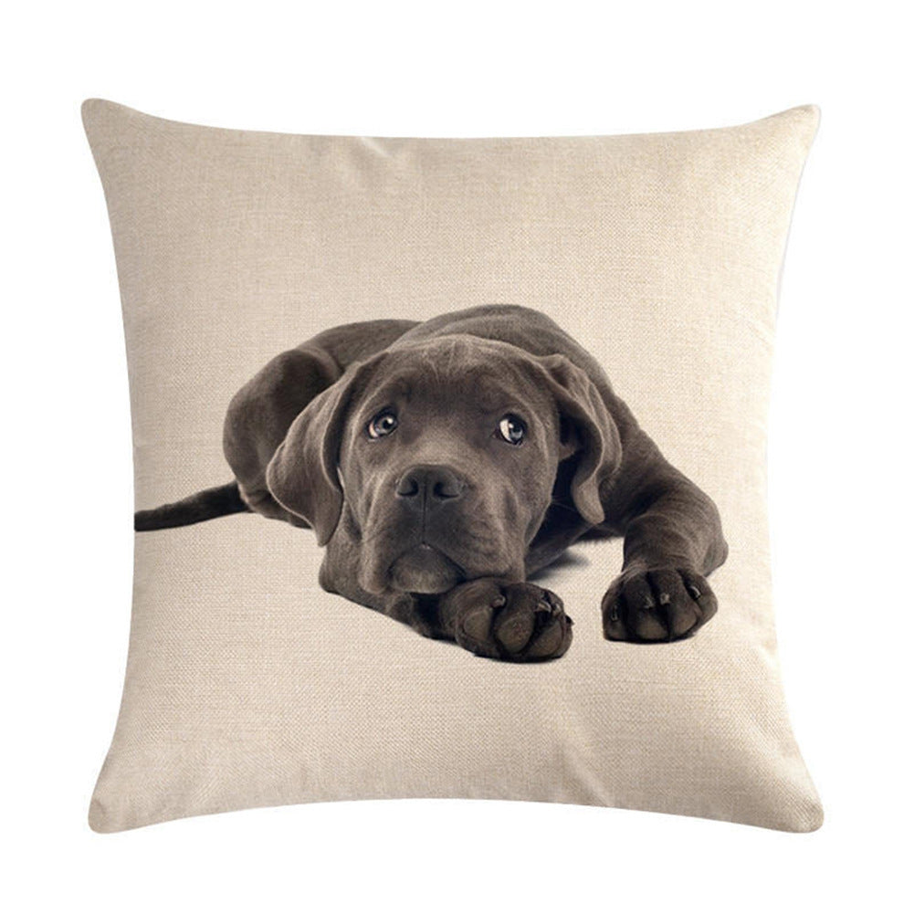 Simple Fashion Cute Pet Printing Pillowcase