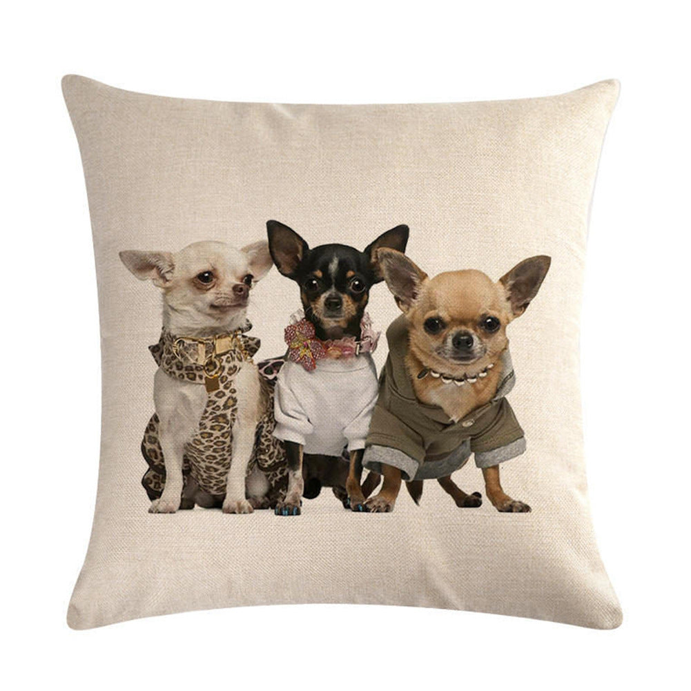 Simple Fashion Cute Pet Printing Pillowcase