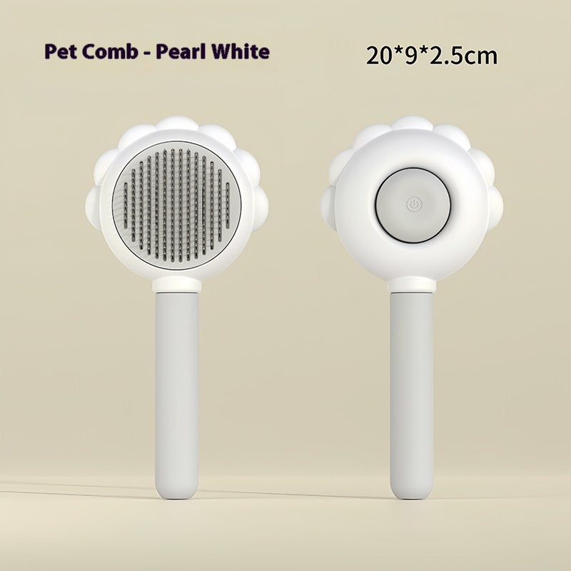 2 In 1 Self Cleaning Dog Brush Comb With Spray Pets Grooming Hair Remover Combs