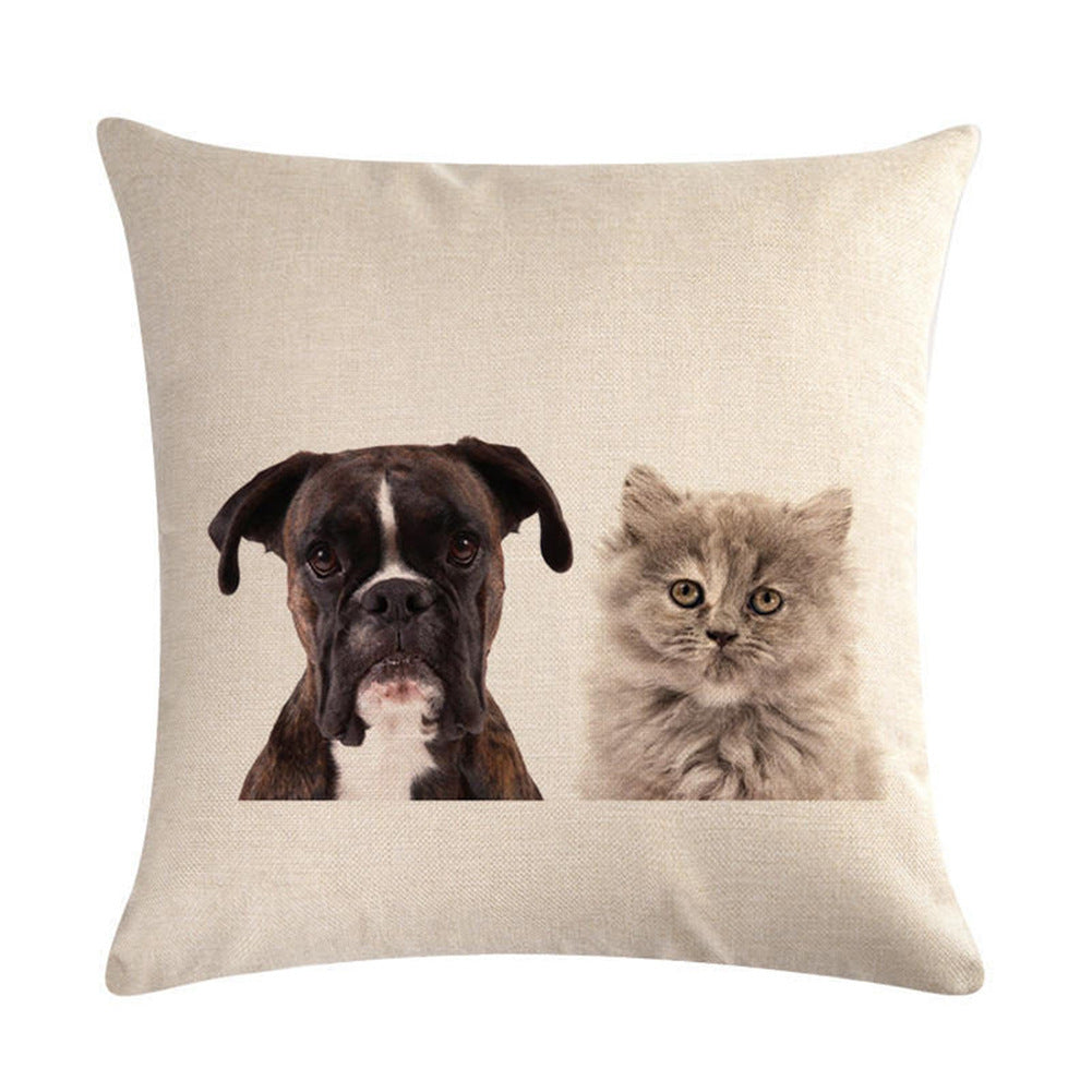 Simple Fashion Cute Pet Printing Pillowcase