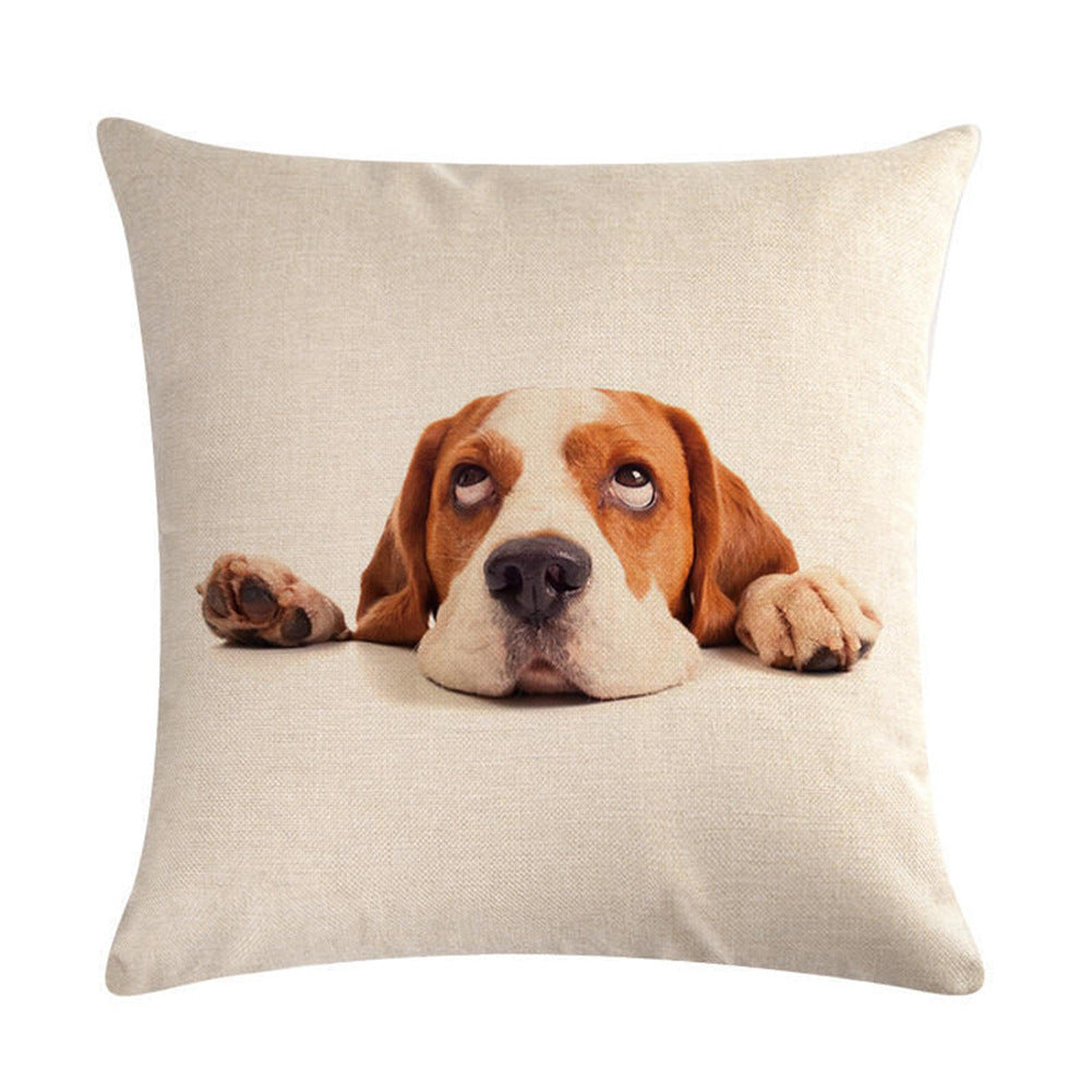 Simple Fashion Cute Pet Printing Pillowcase