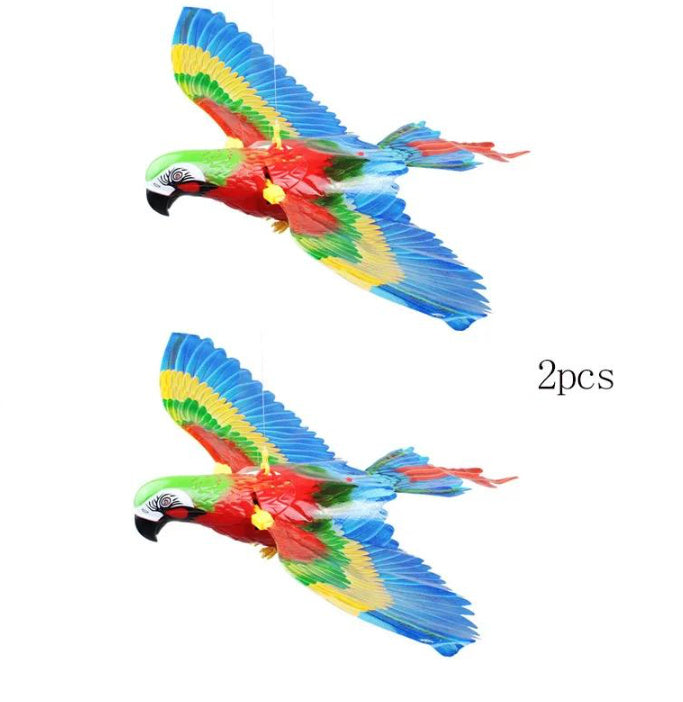 Simulation Bird Cat Interactive Pet Toys Hanging Eagle Flying Teasering Play