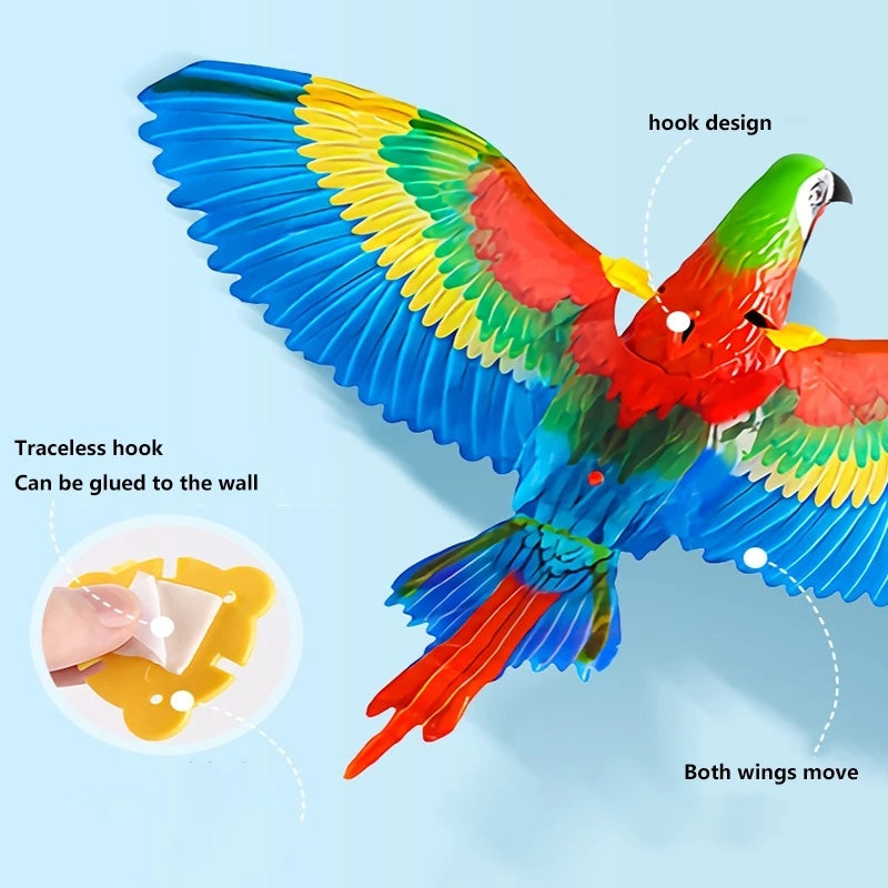 Simulation Bird Cat Interactive Pet Toys Hanging Eagle Flying Teasering Play