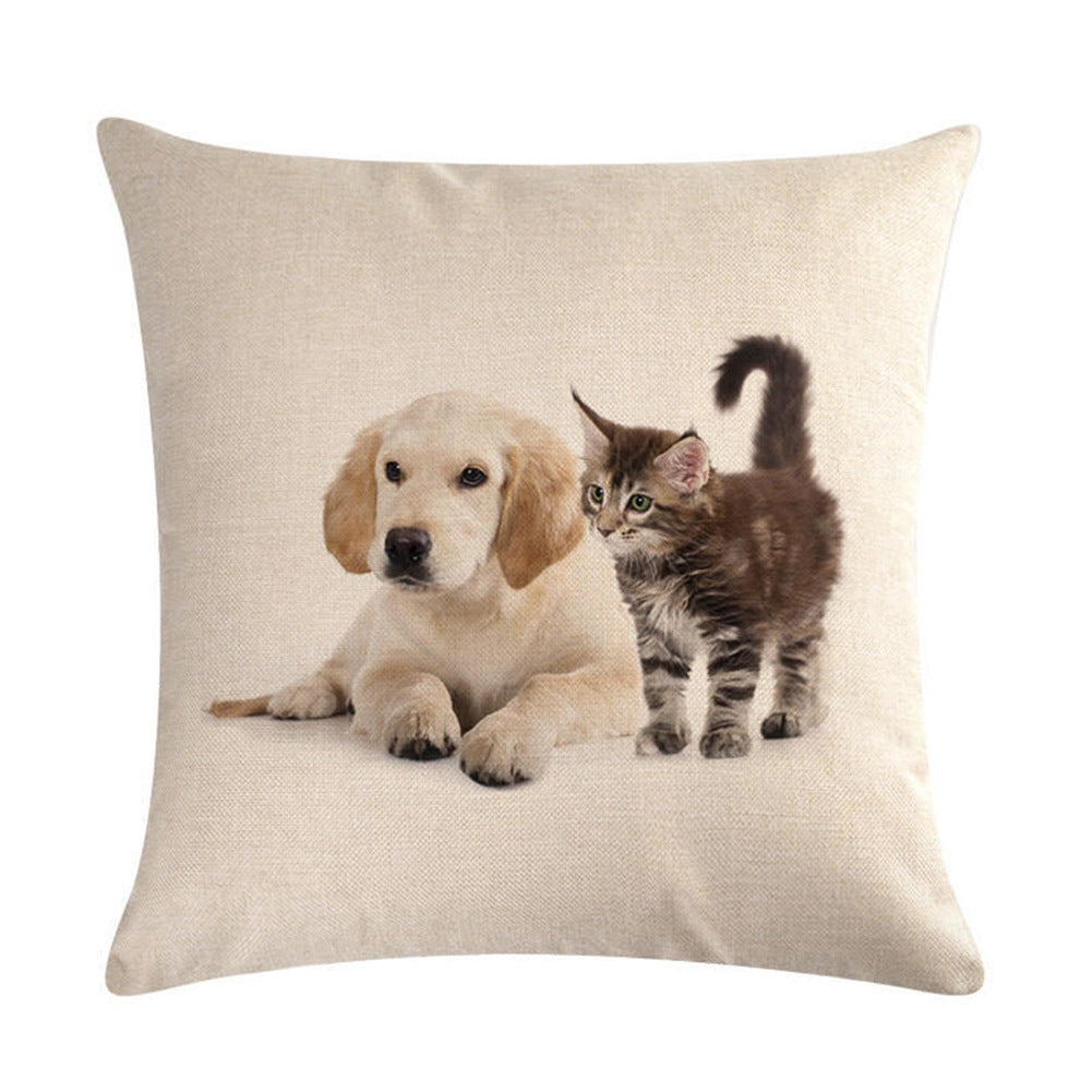 Simple Fashion Cute Pet Printing Pillowcase