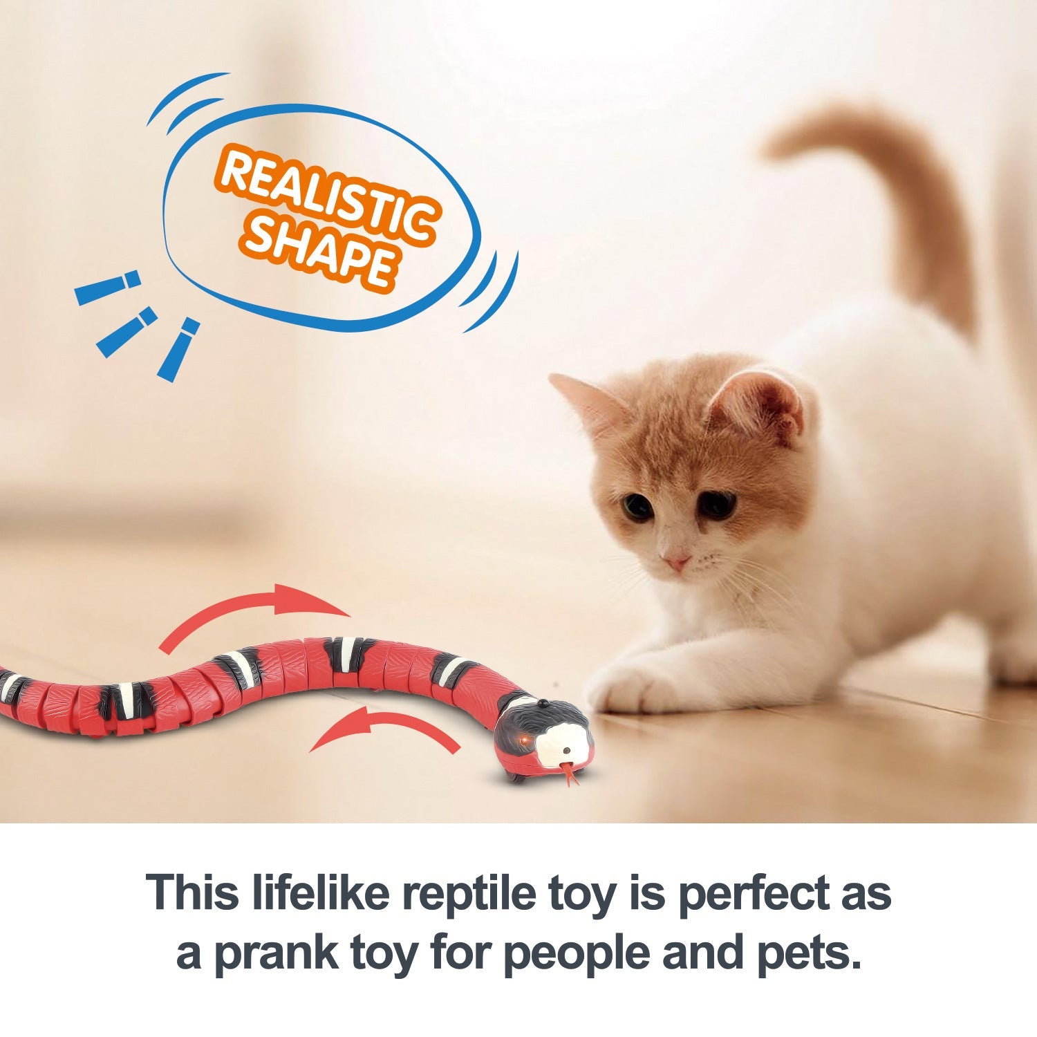 Automatic Eletronic Snake Cat Teasering Play USB Rechargeable Kitten Toys For Cats Dogs Pet