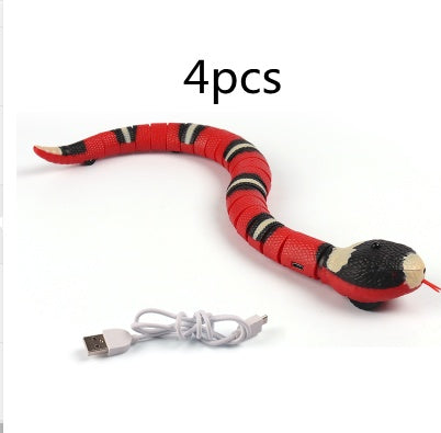 Automatic Eletronic Snake Cat Teasering Play USB Rechargeable Kitten Toys For Cats Dogs Pet