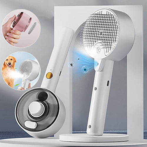 Animal Hair Remover Brush Dog And Cat Steam Brush Pet Self Cleaning Dog Brush