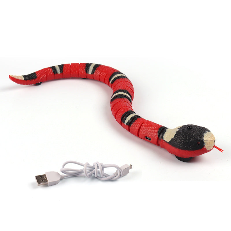 Automatic Eletronic Snake Cat Teasering Play USB Rechargeable Kitten Toys For Cats Dogs Pet